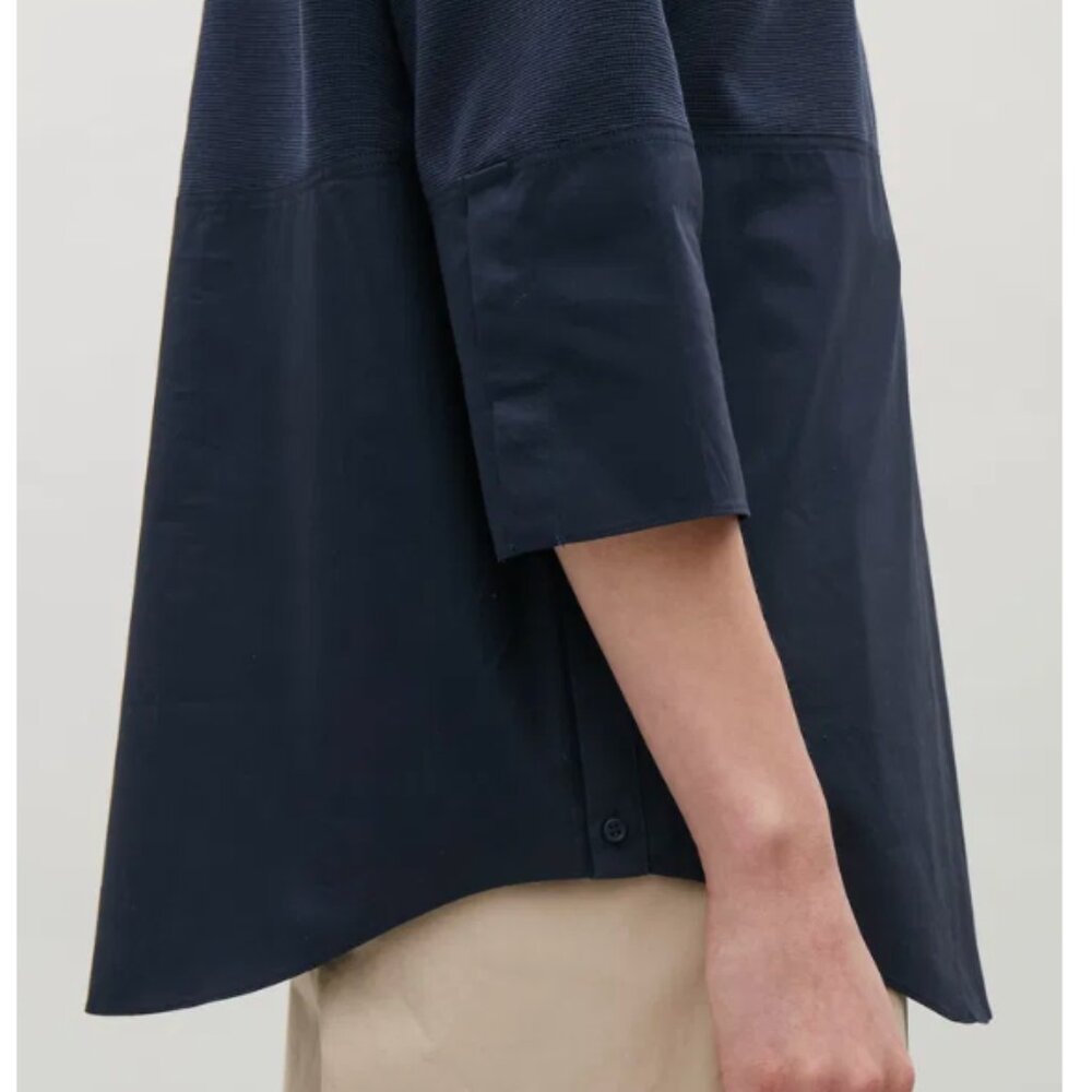 COS Two-Textured Navy Tunic - Small - Picture 3 of 9